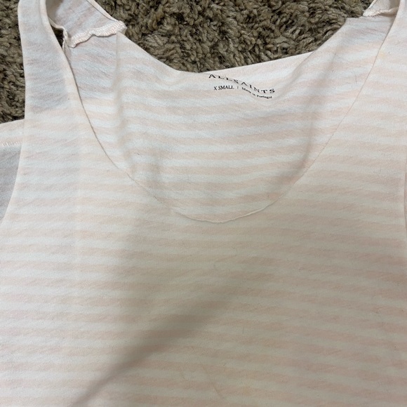 All Saints light pink striped tank size xs - Picture 5 of 5